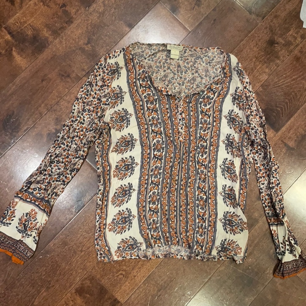 Lucky brand boho blouse size small